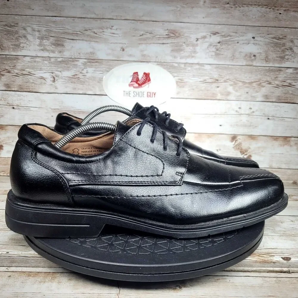 Dexter Comfort Mens Size 12‎ Black Leather Oxford Dress Shoes
